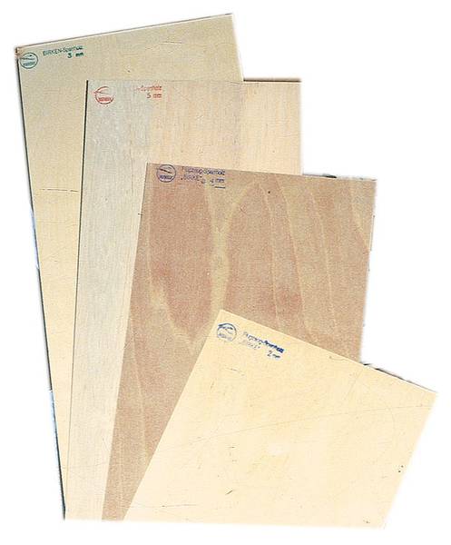 Poppel kryssfiner 3x250x1000 mm. 1 stk.