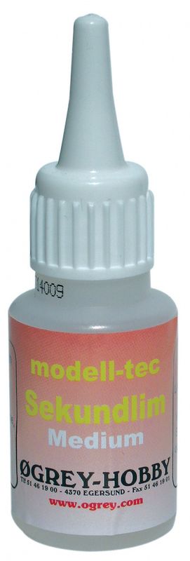Sekundlim medium. Hvit topp 20 g.